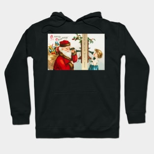 A Merry Christmas With Santa and Child On Telephone Hoodie